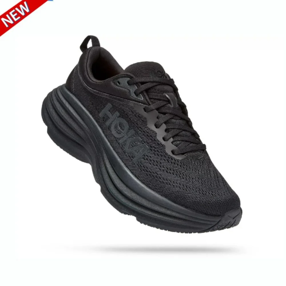 NWT HOKA Women's Bondi 8 Running Shoes, Black - Picture 4 of 5